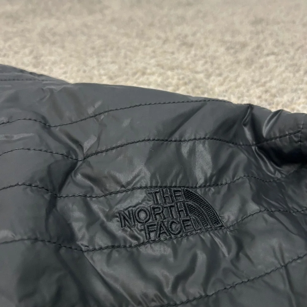 The North Face Mack Moto Jacket Large Black Quilted Full Zip Insulated Puffer